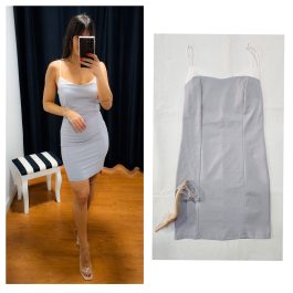 Vestido corto bicolor