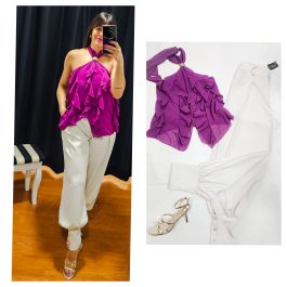 Top halter volantes