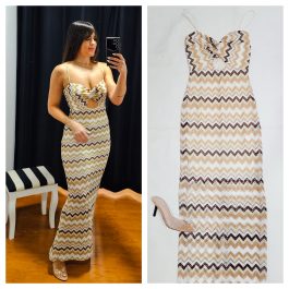 Vestido nudo zig zag