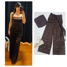 Conjunto palazzo encaje