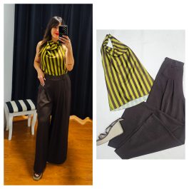 Blusa halter rayas