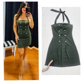 Vestido corto botones