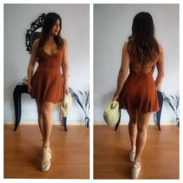 Vestido vuelo arrugado