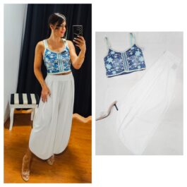 Top jeans flores