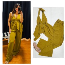 Conjunto top cortina