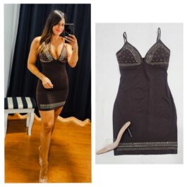 Vestido corto tachas