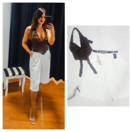 Top cuello arrugado