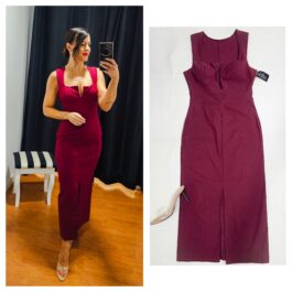 Vestido midi cremallera